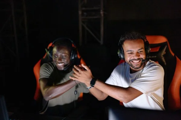 esports team celebrating victory